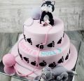 Torta Narodeninová torta s mačkami s kĺbkom