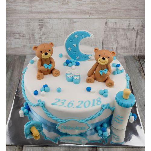 Svadobné torty » Torta Krstinová torta s mackom