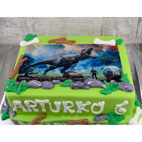 Svadobné torty » Torta Torta s jedlým obrázkom Dinosaurus
