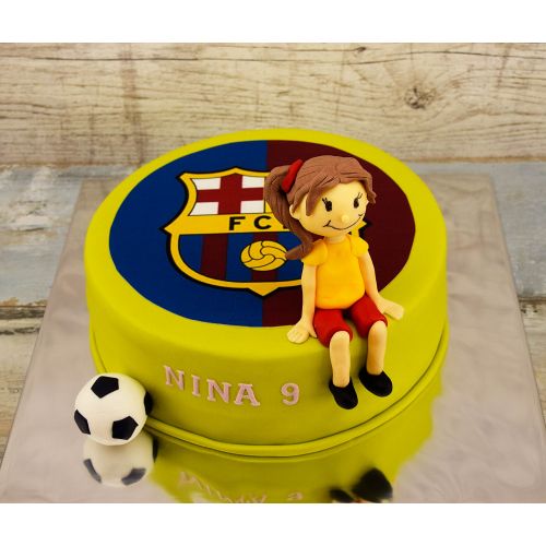 Svadobné torty » Torta FCB-logo+postavička