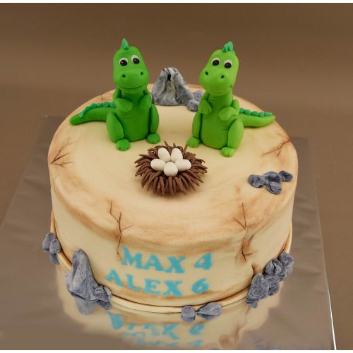 Svadobné torty » Torta Narodeninová torta s dinosaurami