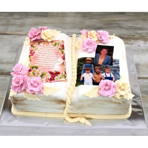 Najnovšie torty » Torta Narodeninová torta v tvare knihy