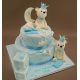 Svadobné torty » Torta Krstinová torta s mackom a kockami