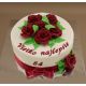 Torty » Torta Narodeninová torta s bordovými ružami