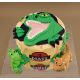 Svadobné torty » Torta Detská narodeninová torta Dino s hlavou dinosaura