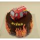 Torty » Torta Požiarnícke auto na torte pre chlapca Miška